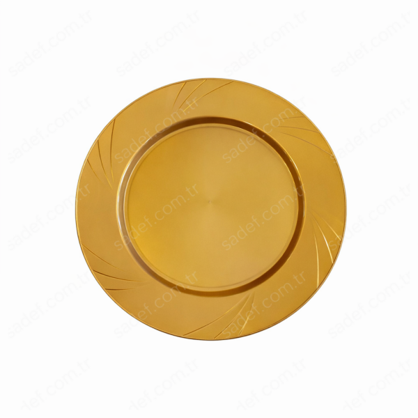 GOLD KRİSTAL TABAK 23 CM 6 ADET X 24 PAKET