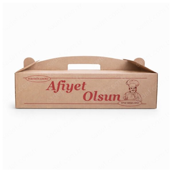 KRAFT OLUKLU 40X12X10 CM KÜÇÜK BOY LAHMACUN KUTUSU 100 ADET