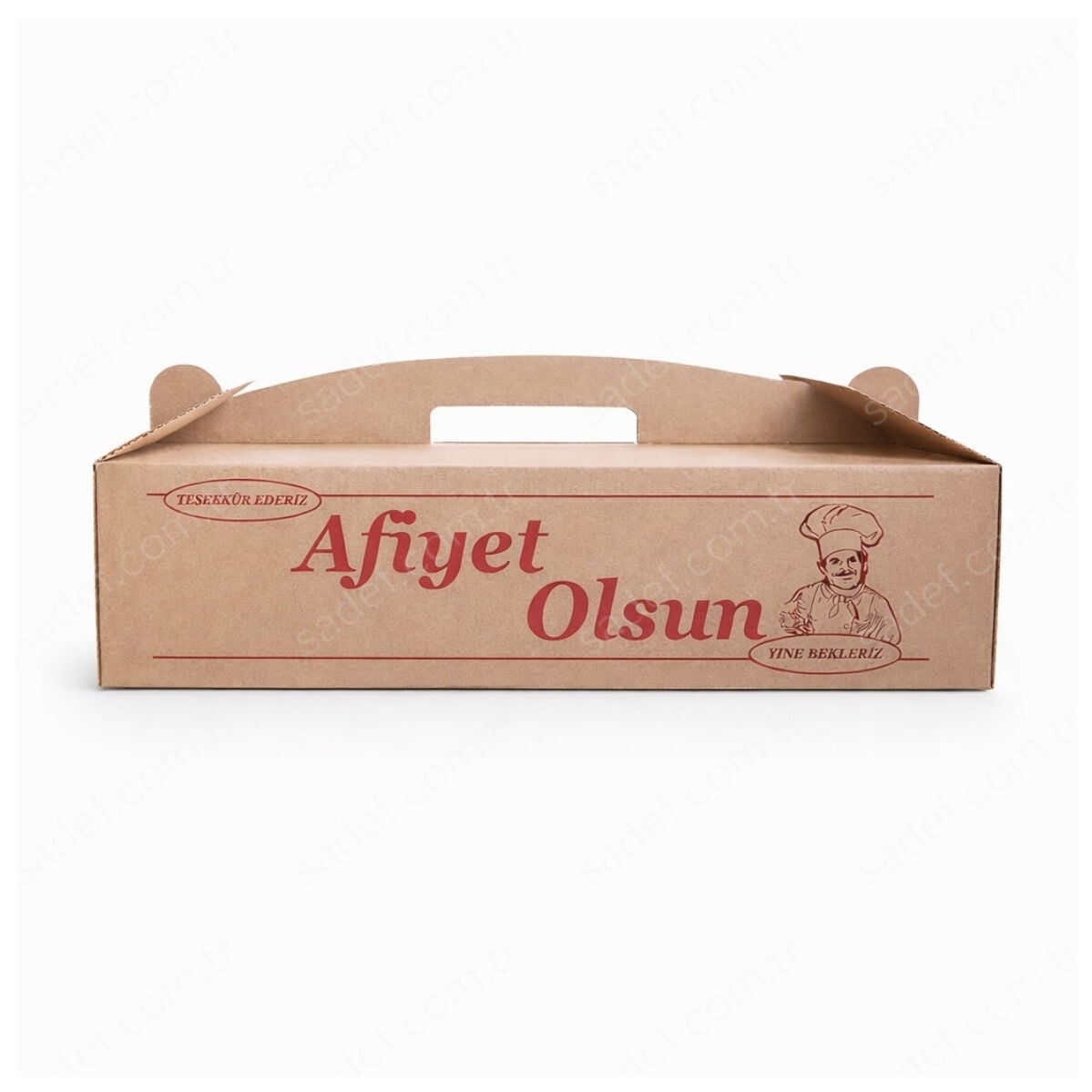 KRAFT OLUKLU 40X12X10 CM KÜÇÜK BOY LAHMACUN KUTUSU 100 ADET
