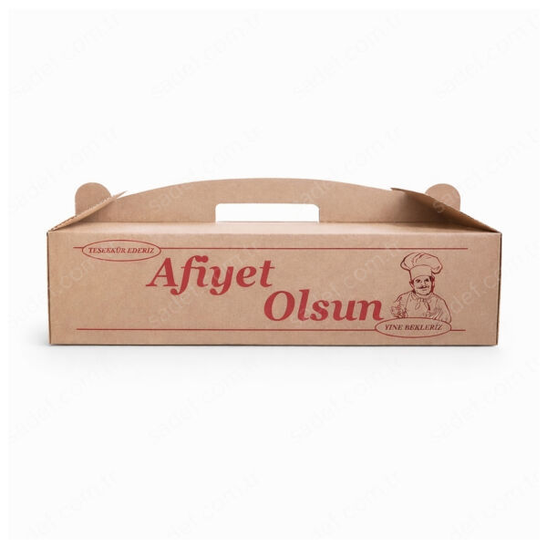 KRAFT OLUKLU 40X12X10 CM KÜÇÜK BOY LAHMACUN KUTUSU 100 ADET