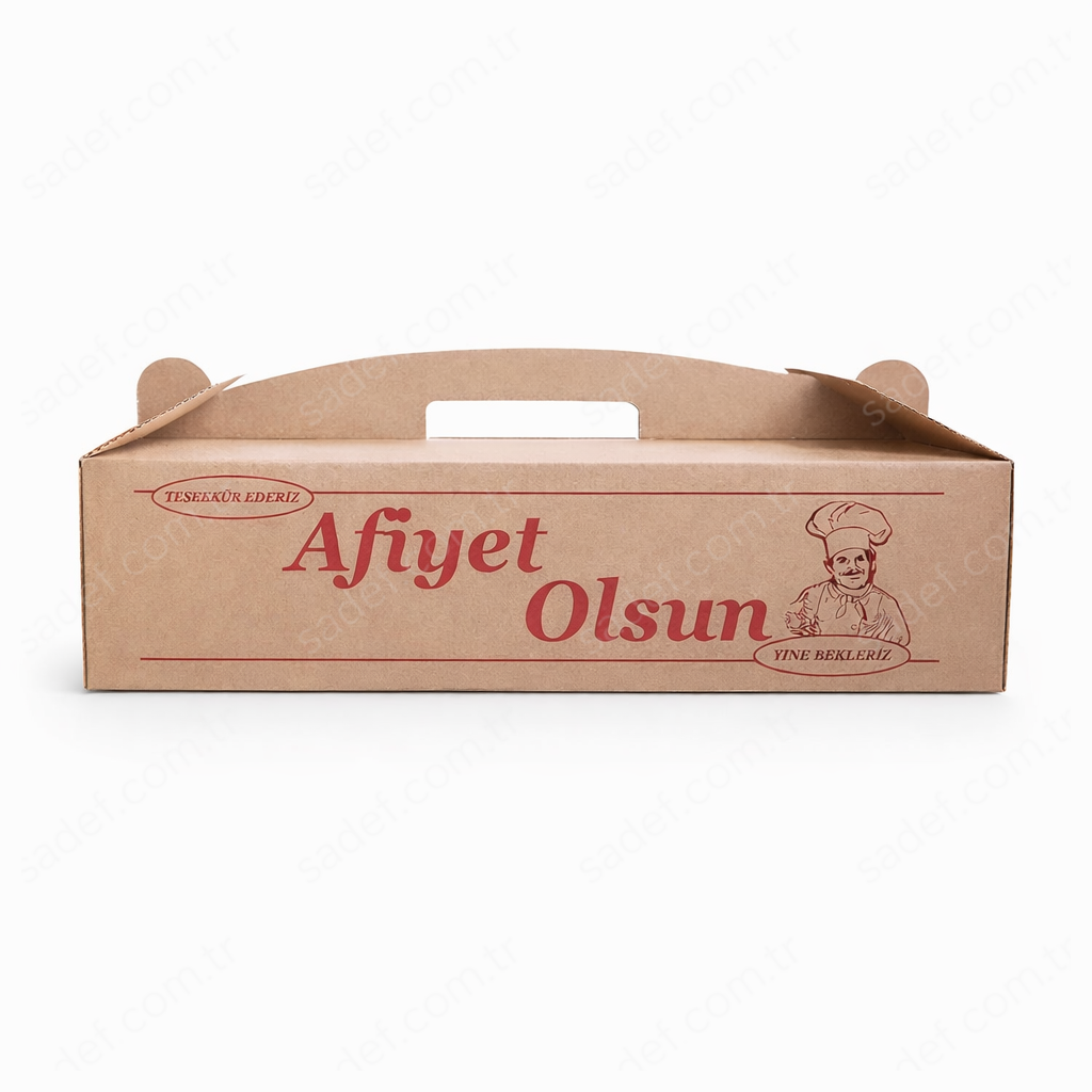 KRAFT OLUKLU 40X20X10 CM BÜYÜK BOY LAHMACUN KUTUSU 100 ADET