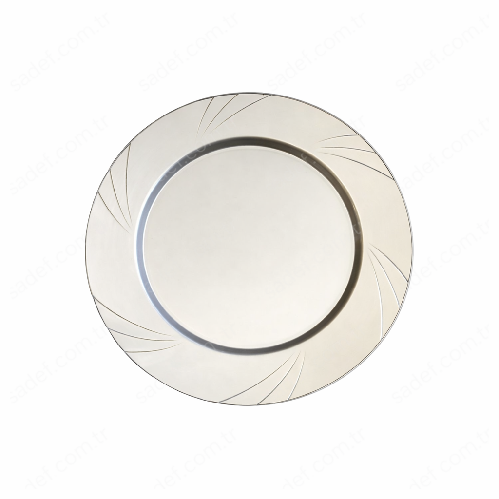 SİLVER KRİSTAL TABAK 23 CM 6 ADET X 24 PAKET