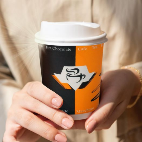 DOUBLE WALL 8 OZ BASKILI KARTON BARDAK SICAK 500 ADET