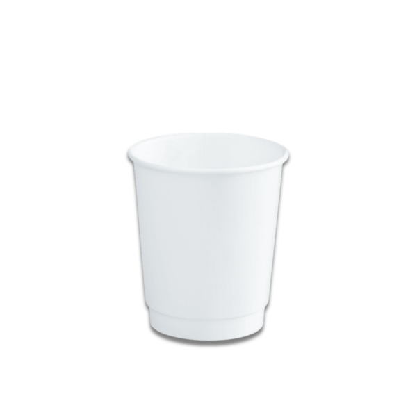 BEYAZ DOUBLE WALL 8 OZ BASKISIZ KARTON BARDAK SICAK 600 ADET