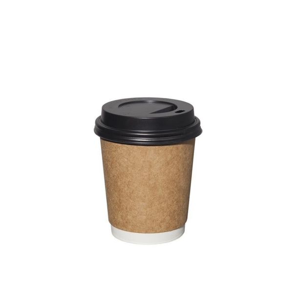 KRAFT DOUBLE WALL 8 OZ BASKISIZ KARTON BARDAK SICAK 500 ADET