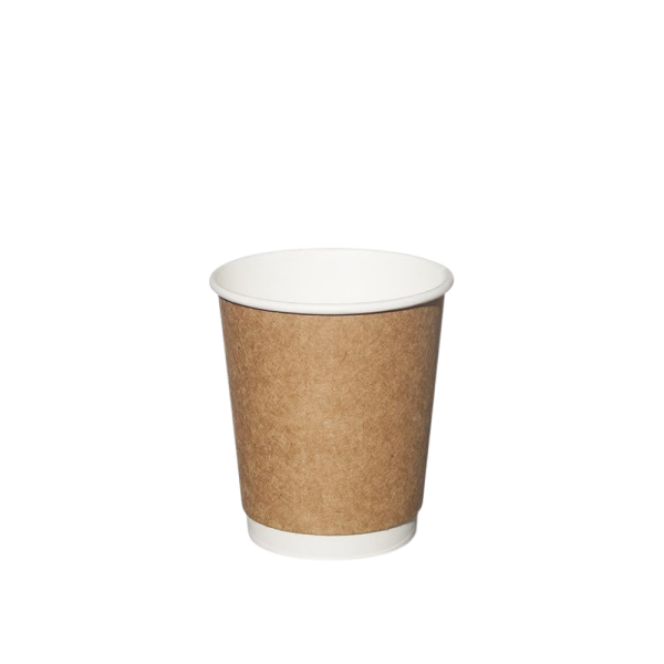 KRAFT DOUBLE WALL 8 OZ BASKISIZ KARTON BARDAK SICAK 500 ADET