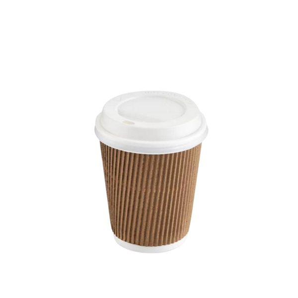 KRAFT RIPPLE 8 OZ BASKISIZ KARTON BARDAK SICAK 500 ADET