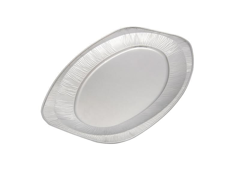 KÜÇÜK ALÜMİNYUM OVAL TEPSİ ( 350 X 243 X 25 MM ) 100 ADET