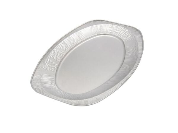 KÜÇÜK ALÜMİNYUM OVAL TEPSİ ( 350 X 243 X 25 MM ) 100 ADET