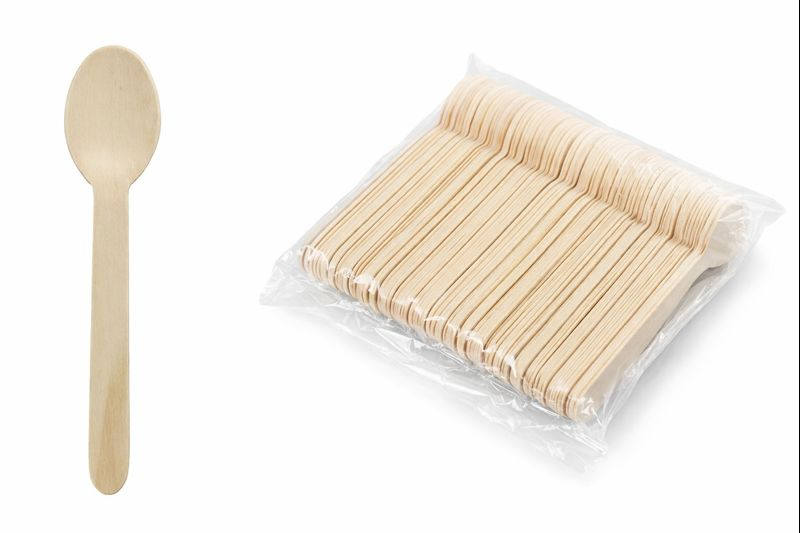 ORGANİK AHŞAP KAŞIK 16 CM 100 ADET X 10 PAKET