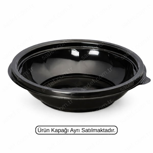 ÖZGE ÖST500 CC YUVARLAK YEMEK KABI SİYAH GÖVDE 15 GR 300 ADET