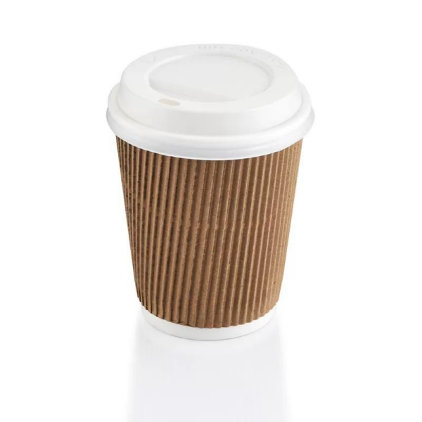 KRAFT RIPPLE 14 OZ BASKISIZ KARTON BARDAK SICAK 500 ADET