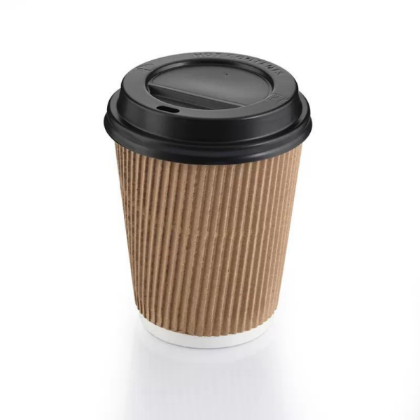 KRAFT RIPPLE 14 OZ BASKISIZ KARTON BARDAK SICAK 500 ADET