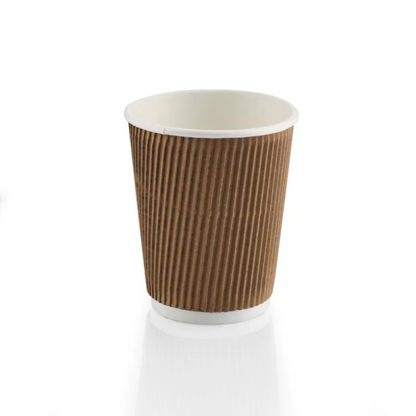 KRAFT RIPPLE 14 OZ BASKISIZ KARTON BARDAK SICAK 500 ADET