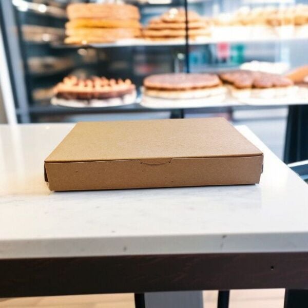 KRAFT ( BASKISIZ ) BAKLAVA KUTUSU 0,5 KG ( 22X12X4 CM ) 100 AD