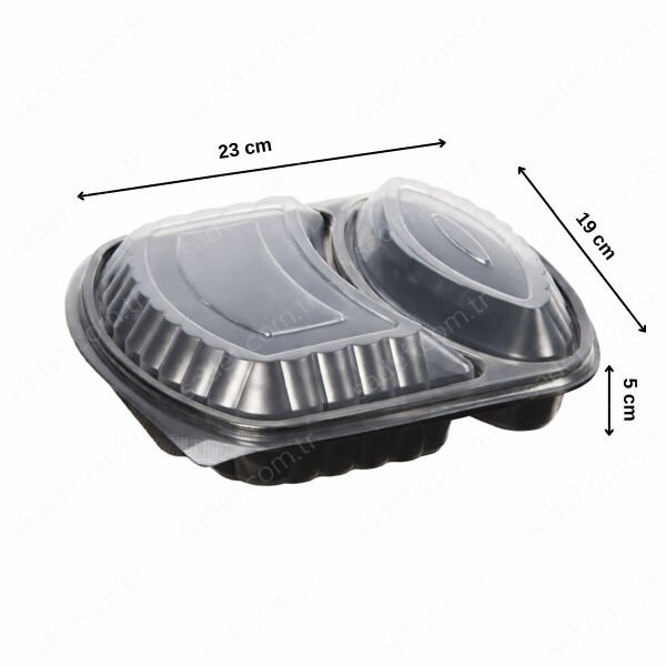 2 BÖLMELİ GIDA KABI SET MEYPAK ( SICAĞA DAYANIKLI ) 200 ADET