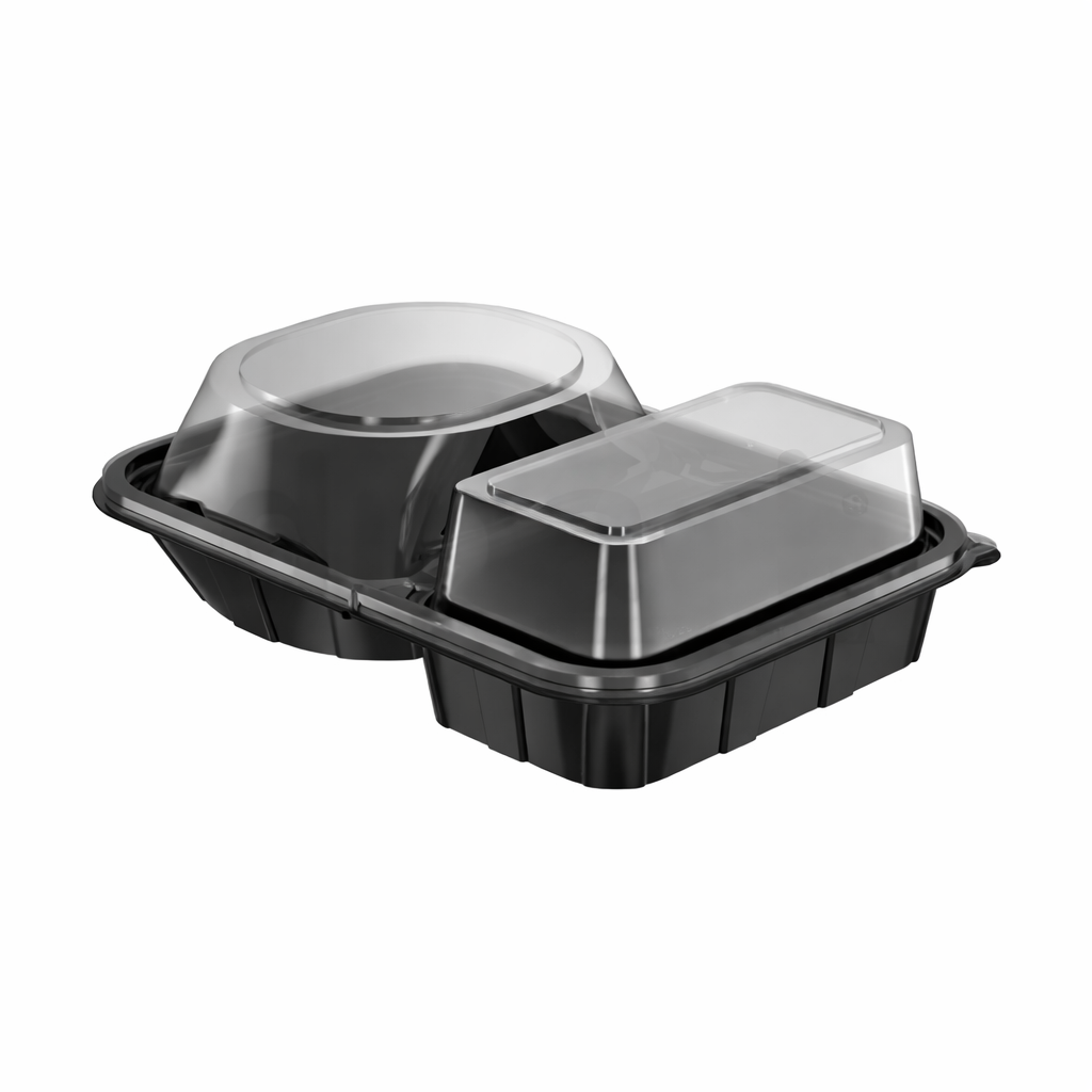 DİPACK HAMBURGER SİYAH KAP + ŞEFFAF KAPAK 36 GR 200 ADET