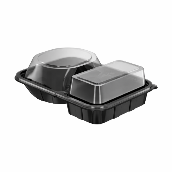 DİPACK HAMBURGER SİYAH KAP + ŞEFFAF KAPAK 36 GR 200 ADET