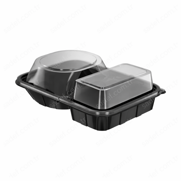 DİPACK HAMBURGER SİYAH KAP + ŞEFFAF KAPAK 36 GR 200 ADET