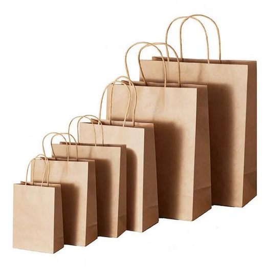 BÜKÜM SAPLI KRAFT KAĞIT ÇANTA 25X28X14 CM 100 ADET