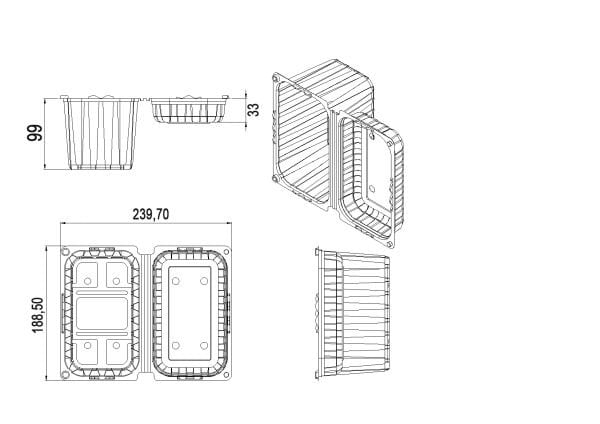 L-016 LİMERA 1000 CC KAPAKLI ŞALE 32 GR 400 ADET