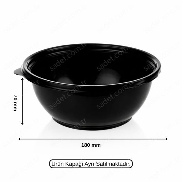 FT727 FOLYOTERM 1000 CC SERVİS KABI GÖVDE SİYAH 300 ADET