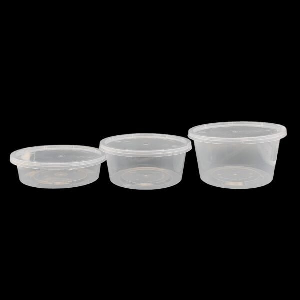 ŞEFFAF 250 CC ( 8 OZ ) YUVARLAK MİKRODALGA IML 14 GR KAP + KAPAK 500 ADET