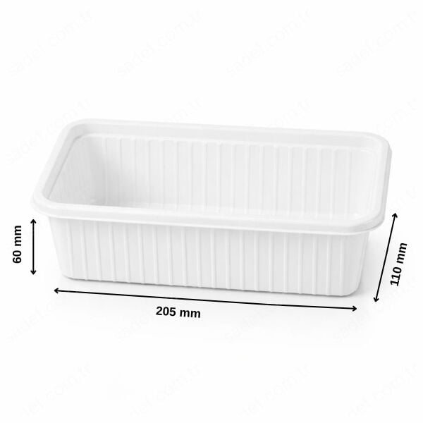 FT307 1000 ML PS DONDURMA KASE 205X110X60 FOLYOTERM 23,5 GR BEYAZ 450 ADET