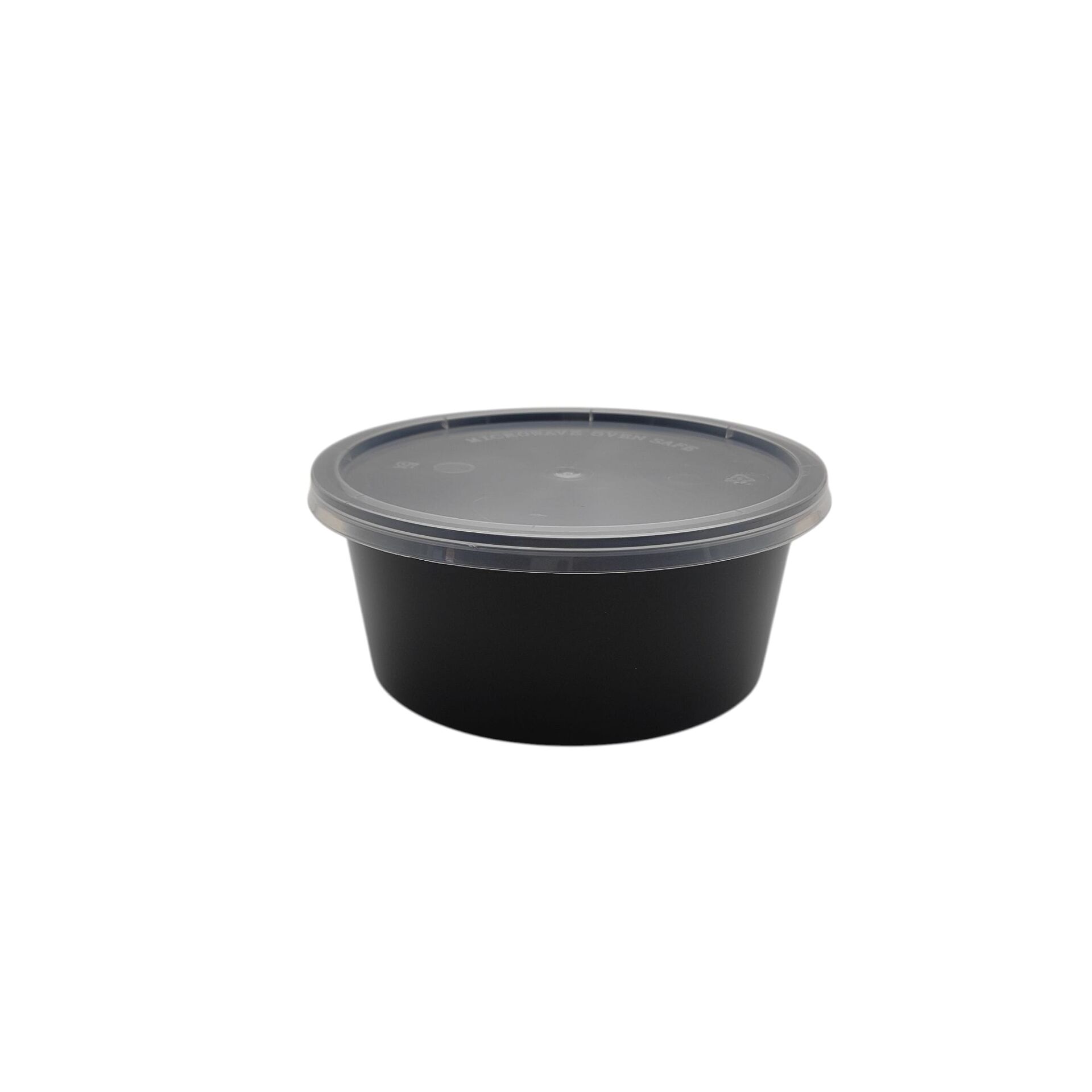 350 CC ( 12 OZ ) YUVARLAK MİKRODALGA IML SİYAH 15,50 GR KAP + KAPAK 500 ADET