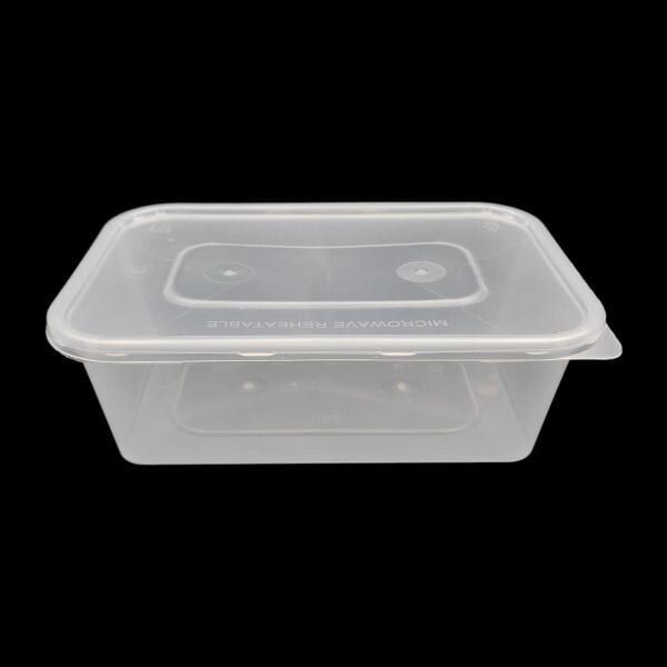 ŞEFFAF 750 CC DİKDÖRTGEN MİKRODALGA IML 30 GR KAP + KAPAK 250 ADET