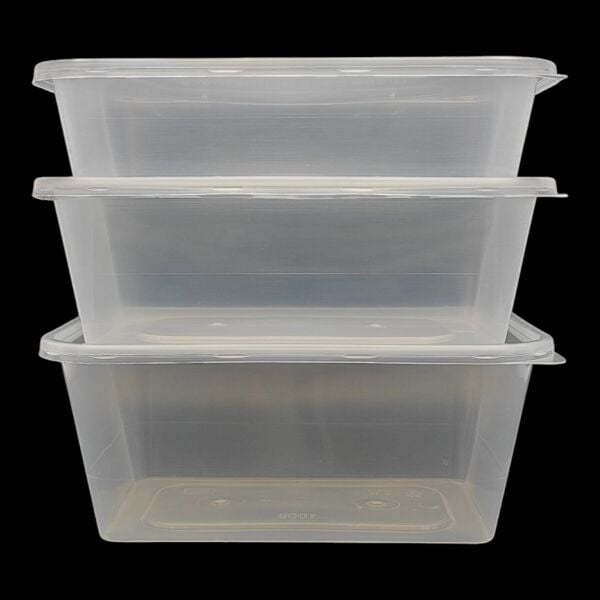 ŞEFFAF 750 CC DİKDÖRTGEN MİKRODALGA IML 30 GR KAP + KAPAK 250 ADET