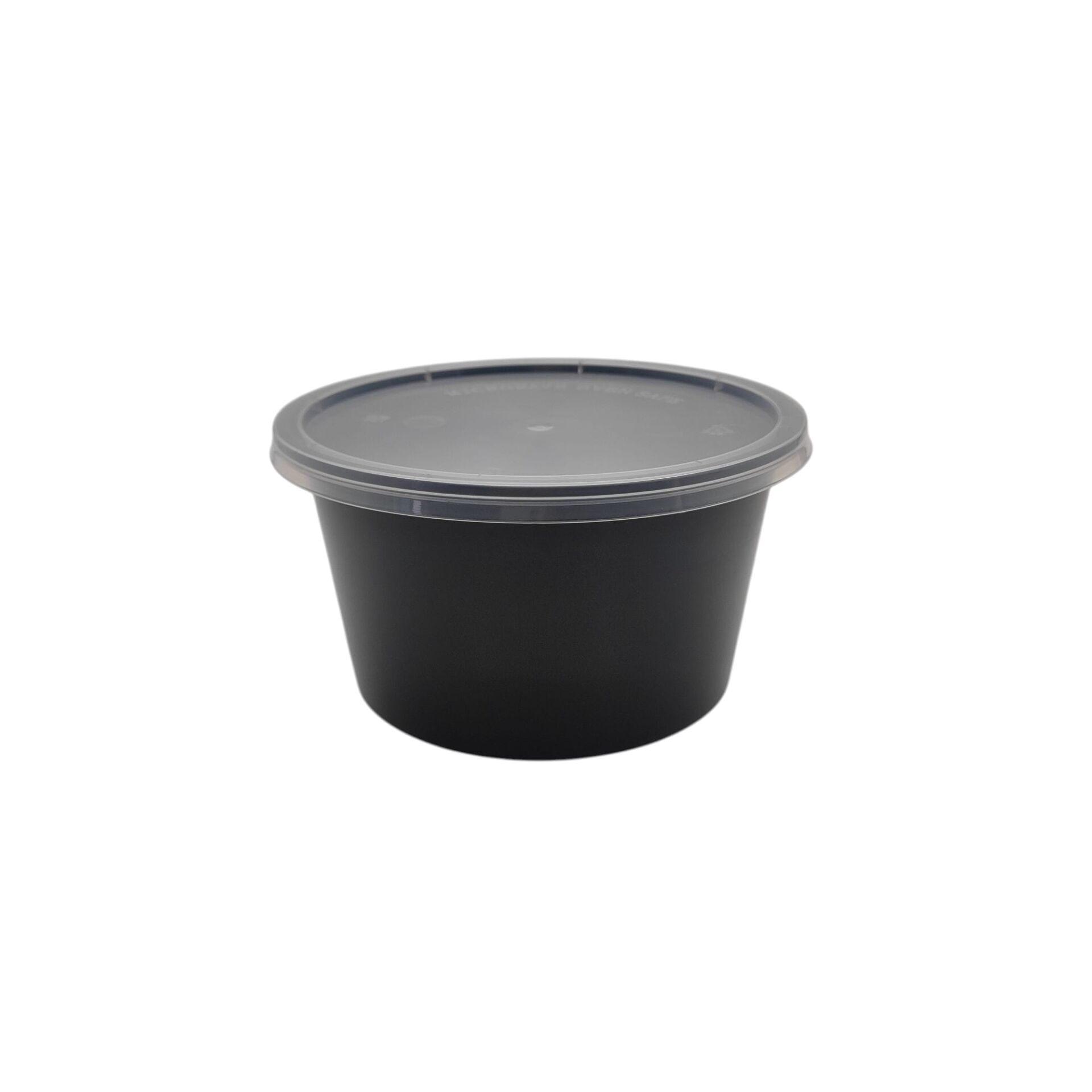 500 CC ( 16 OZ ) YUVARLAK MİKRODALGA IML SİYAH 18,50 GR KAP + KAPAK 500 ADET