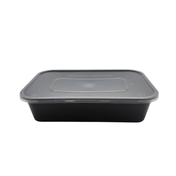 500 CC DİKDÖRTGEN MİKRODALGA IML SİYAH 26,50 GR KAP + KAPAK 250 ADET