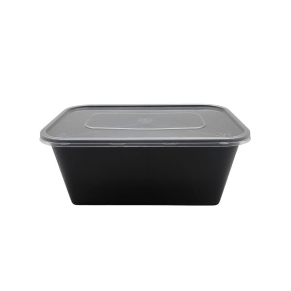 1000 CC DİKDÖRTGEN MİKRODALGA IML SİYAH 32,50 GR KAP + KAPAK 250 ADET
