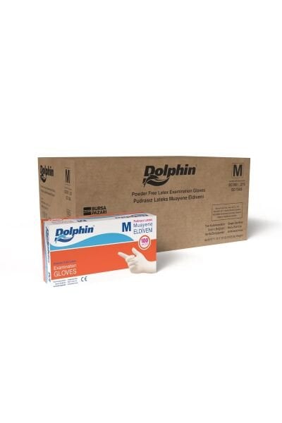 DOLPHİN PUDRASIZ LATEX ELDİVEN MEDİUM 100 AD X 20 PAKET