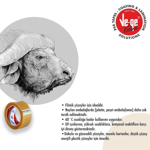 BUFALO VEGE 45X100 KOLİ BANT ŞEFFAF 48 ADET