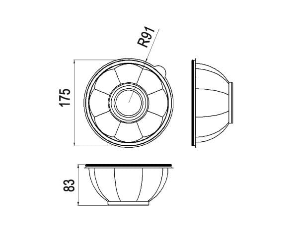 L-300-S LİMERA SALATA KASE 1000 CC SİYAH 20 GR 600 ADET