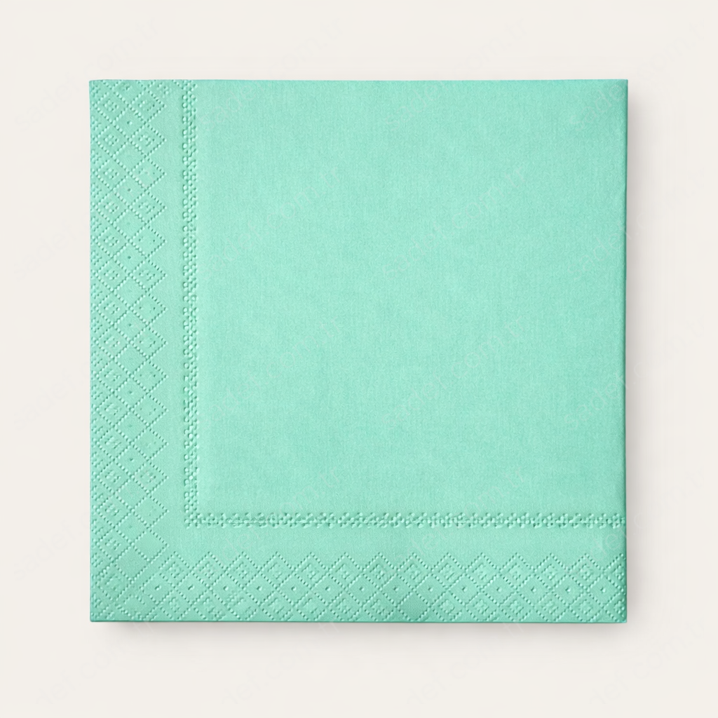 RENKLİ 33X33 KARE PEÇETE 20 AD MAVİ