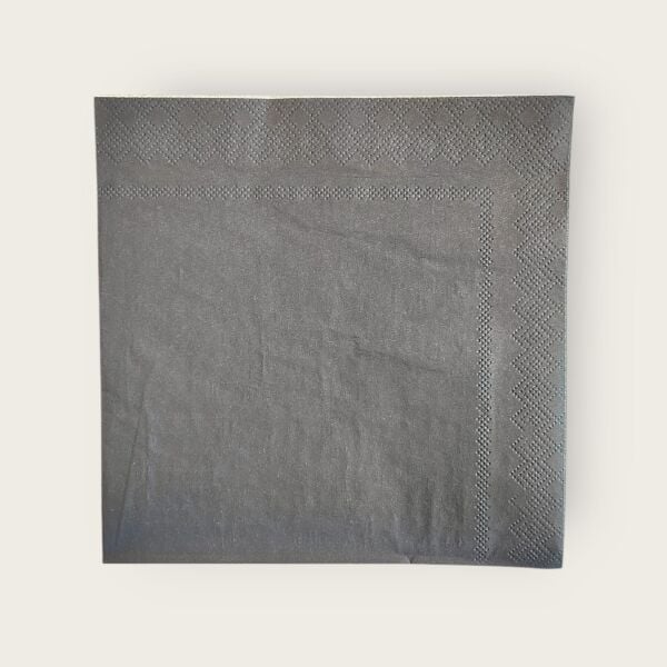 RENKLİ 33X33 KARE PEÇETE 20 AD SİYAH