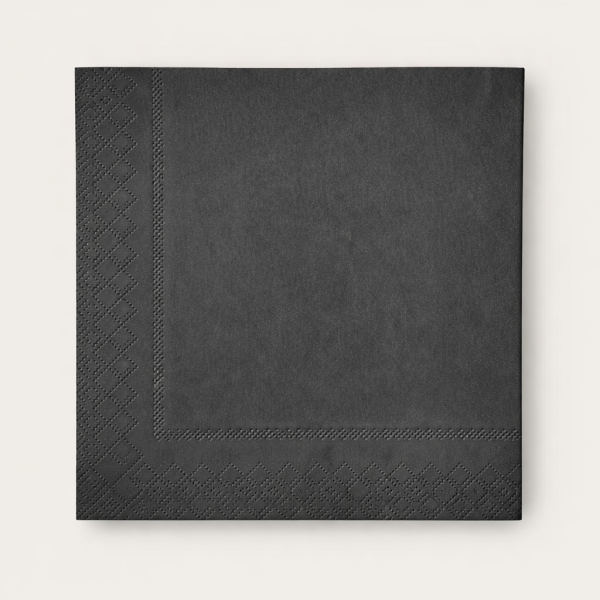 RENKLİ 33X33 KARE PEÇETE 20 AD SİYAH X 25 PAKET