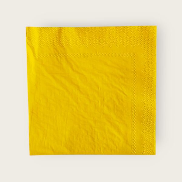 RENKLİ 33X33 KARE PEÇETE 20 ADET SARI