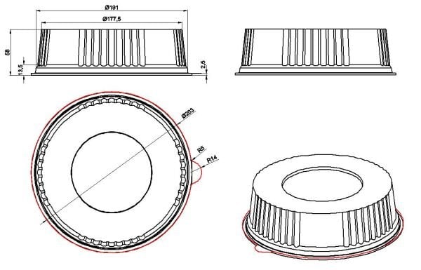 L-401 LİMERA PASTA KAPAK Ø20 -H60 22,2 GR 400 ADET