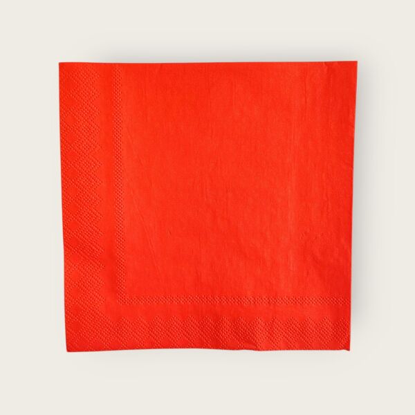 RENKLİ 33X33 KARE PEÇETE 20 AD KIRMIZI