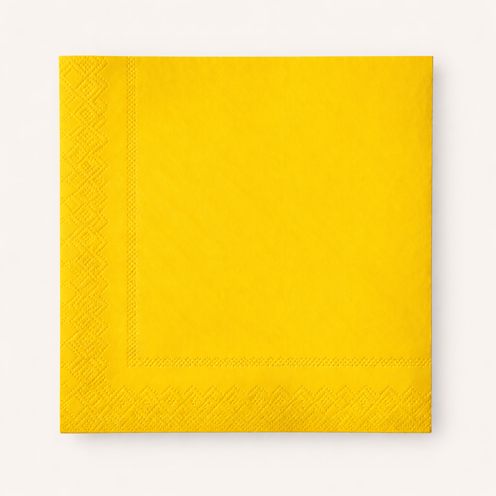 RENKLİ 33X33 KARE PEÇETE 20 ADET SARI X 25 PAKET