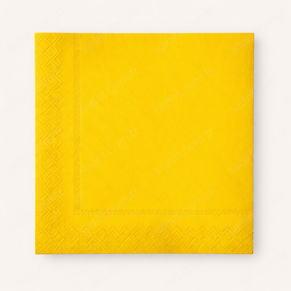 RENKLİ 33X33 KARE PEÇETE 20 ADET SARI X 25 PAKET