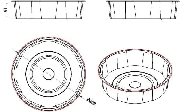 L-409 LİMERA DÜZ KENARLI PASTA KAPAĞI -Ø25 H6 41 GR 200 ADET