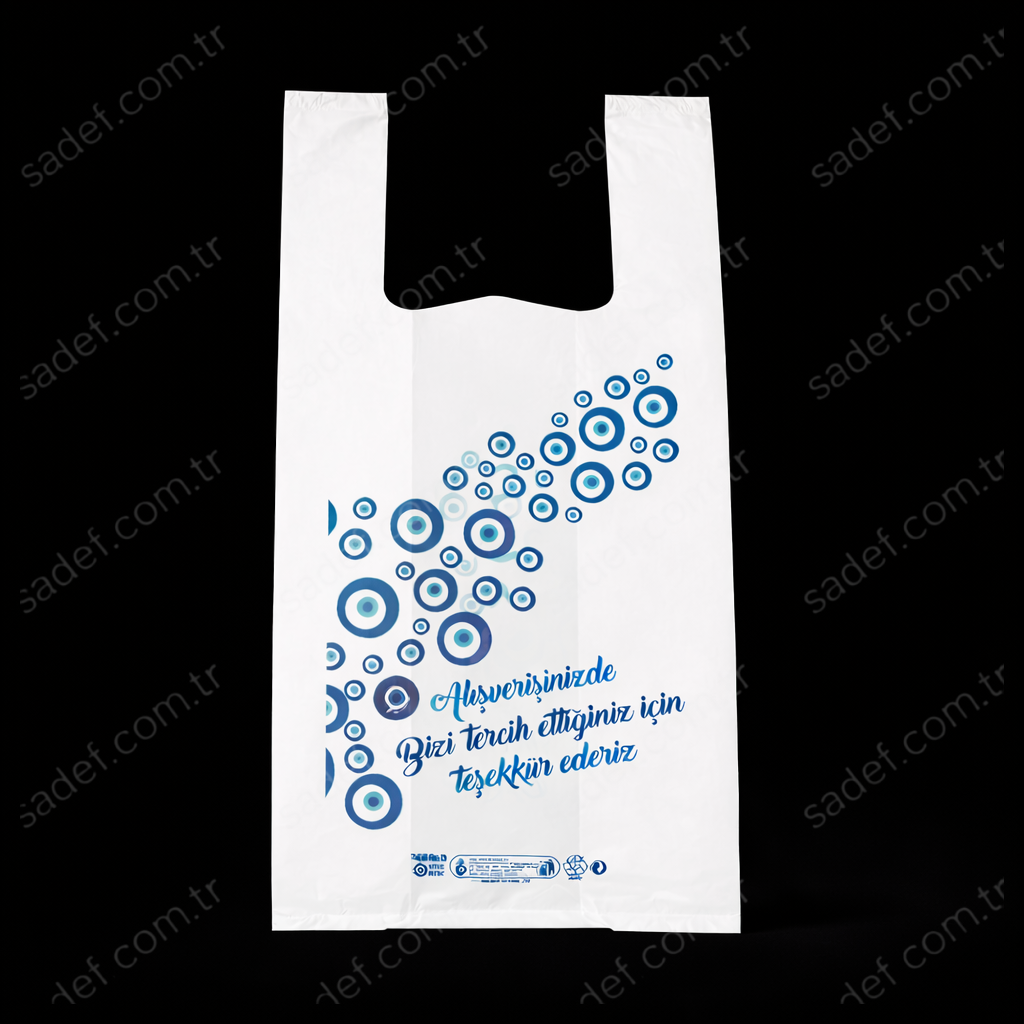 BASKILI RULO POŞET ( 25X47 CM ORTA BOY ) 150X10 AD 6 KG ( NAZAR )