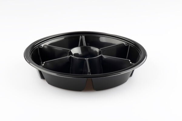 L-450-S LİMERA YUVARLAK 7 BÖLMELİ KAP SİYAH 33 GR 400 ADET