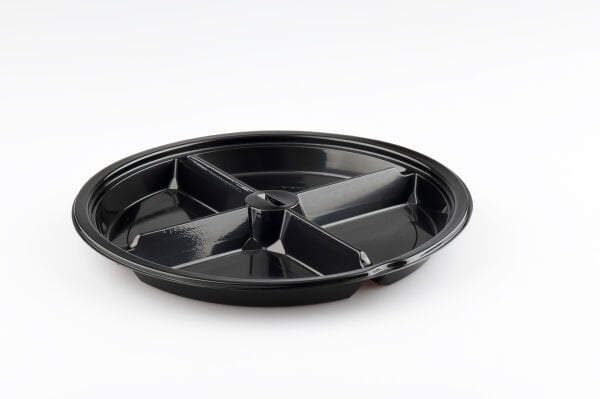 L-454-S LİMERA YUVARLAK 4 BÖLMELİ KAP SİYAH 28,7 GR 400 ADET