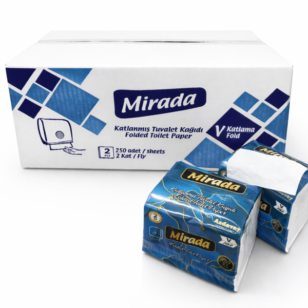 MİRADA 250X24 PK V KATLI YENİ NESİL TUVALET KAĞIDI 11 X 18 CM
